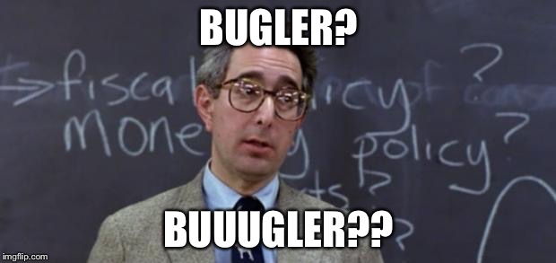 Bueller Anyone? | BUGLER? BUUUGLER?? | image tagged in bueller anyone | made w/ Imgflip meme maker