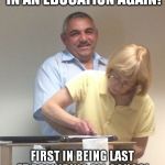 GET ON BOARD LYNN SCHOOL COMMITTEE! | MASSACHUSETTS IS #1 IN AN EDUCATION AGAIN! FIRST IN BEING LAST AT REQUIRING ALL SCHOOL PERSONNEL BE FINGERPRINTED | image tagged in fingerprint,school,federal mandate | made w/ Imgflip meme maker