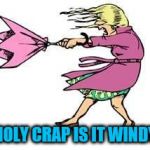 windy day | HOLY CRAP IS IT WINDY | image tagged in windy day | made w/ Imgflip meme maker