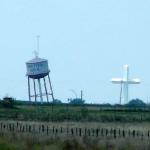 leaning water tower