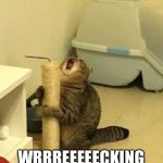 Microphone Cat - Wrecking Ball | I CAME IN LIKE A; WRRREEEEECKING BAAAALLLLL | image tagged in microphone cat | made w/ Imgflip meme maker