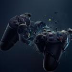 PS4 Angry Smashed Controller