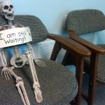 waiting room skeleton