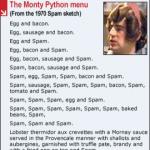 Monty Python spam menu meme