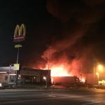 burning mc donald's