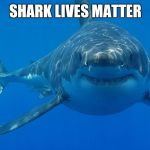 In the cosmic scale of things no lives matter :P | SHARK LIVES MATTER | image tagged in great white shark | made w/ Imgflip meme maker
