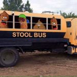 Stool Bus | image tagged in school,school bus,funny,memes,kids,hilarious | made w/ Imgflip meme maker