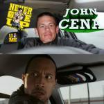 The Rock Sees John Cena Driving meme
