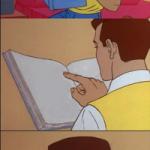 Peter parker reading a book  Meme Template