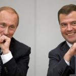 Putin Medvedev snigger meme