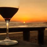 wine glass on beach meme