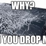 My Phone | WHY? DID YOU DROP ME? | image tagged in my phone,memes | made w/ Imgflip meme maker