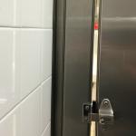 Bathroom stall gap