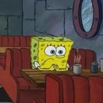 SpongeBob sitting alone meme