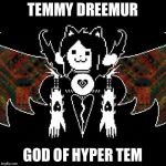 Temmy dreamur | TEMMY DREEMUR; GOD OF HYPER TEM | image tagged in temmy dreamur | made w/ Imgflip meme maker