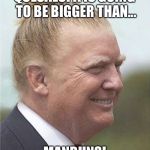 donald trump man bun | QUESALUPA IS GOING TO BE BIGGER THAN... MANBUNS! | image tagged in donald trump man bun | made w/ Imgflip meme maker