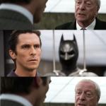 Alfred Pennyworth - "why do we fall" quote meme