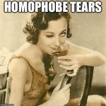 sip haters tears | HOMOPHOBE TEARS | image tagged in sip haters tears | made w/ Imgflip meme maker