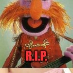 Floyd Pepper Muppet | MUPPET FLOYD PEPPER DIES; R.I.P. SHOT WHILE DINING AT THE 'Y" | image tagged in floyd pepper muppet | made w/ Imgflip meme maker