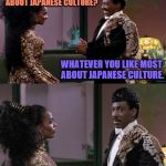 Whatever You Like | WHAT IS IT YOU LIKE MOST ABOUT JAPANESE CULTURE? WHATEVER YOU LIKE MOST ABOUT JAPANESE CULTURE. | image tagged in whatever you like | made w/ Imgflip meme maker