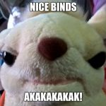 shugo | NICE BINDS; AKAKAKAKAK! | image tagged in shugo | made w/ Imgflip meme maker