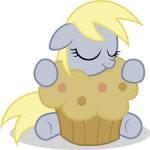 derpy hugs her muffin!