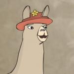 Llamas with hats