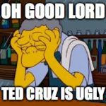 hands | OH GOOD LORD; TED CRUZ IS UGLY | image tagged in hands | made w/ Imgflip meme maker