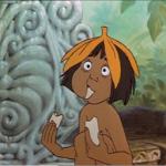 mowgli eating bananas
