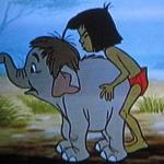 mowgli with little elephant
