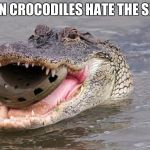 Even crocodiles hate the shoe | EVEN CROCODILES HATE THE SHOE | image tagged in even crocodiles hate the shoe | made w/ Imgflip meme maker