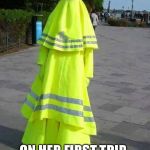 Muslim Lollipop Lady | PRESIDENT HILLARY CLINTON; ON HER FIRST TRIP TO THE MIDEAST. | image tagged in muslim lollipop lady | made w/ Imgflip meme maker
