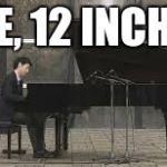 Pianist | SEE, 12 INCHES | image tagged in pianista,memes | made w/ Imgflip meme maker