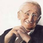 Friedrich Hayek laughing