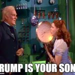 Dorthy and the Wizard | TRUMP IS YOUR SON? | image tagged in dorthy and the wizard | made w/ Imgflip meme maker
