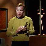 captain kirk with communicator