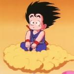 Goku on flying nimbus meme