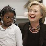 Hillary with kid