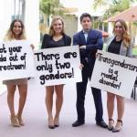 Bruin Republicans at UCLA protesting against transgender rights