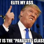 One Percent | ELITE MY A$$; IT IS THE "PARASITE" CLASS! | image tagged in one percent | made w/ Imgflip meme maker