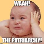 SJW Baby | WAAH! THE PATRIARCHY! | image tagged in sjw baby | made w/ Imgflip meme maker