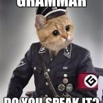 gramer notzi | GRAMMAR; DO YOU SPEAK IT? | image tagged in gramer notzi | made w/ Imgflip meme maker