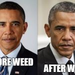 Before and After | AFTER WEED; BEFORE WEED | image tagged in before and after | made w/ Imgflip meme maker