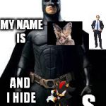 BAT MAN | MY NAME IS; AND I HIDE IN THE; S | image tagged in bat man | made w/ Imgflip meme maker