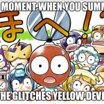 Sometimes when you do the iceman glitch, the graphics will go wonky and an invisible yellow devil with obatts as parts willspawn | THE MOMENT WHEN YOU SUMMON; THE GLITCHES YELLOW DEVIL | image tagged in megaman wtf | made w/ Imgflip meme maker