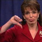 sarah palin thumbs down