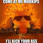 Torchic | COME AT ME MUDKIPS; I'LL KICK YOUR ASS | image tagged in torchic | made w/ Imgflip meme maker