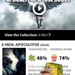 Rotten Tomatoes is unfair  | THAT MOMENT WHEN ROTTEN TOMATOES GIVES X-MEN APOCALYPSE A LOW SCORE; BUT THE AUDIENCE SCORE IS HIGH | image tagged in x-men apocalypse rotten tomatoes,spongegar meme,caveman spongebob | made w/ Imgflip meme maker