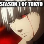 Tokyo Ghoul | AFTER SEASON 1 OF TOKYO GHOUL | image tagged in tokyo ghoul | made w/ Imgflip meme maker