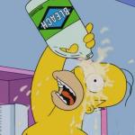 Homer with bleach meme